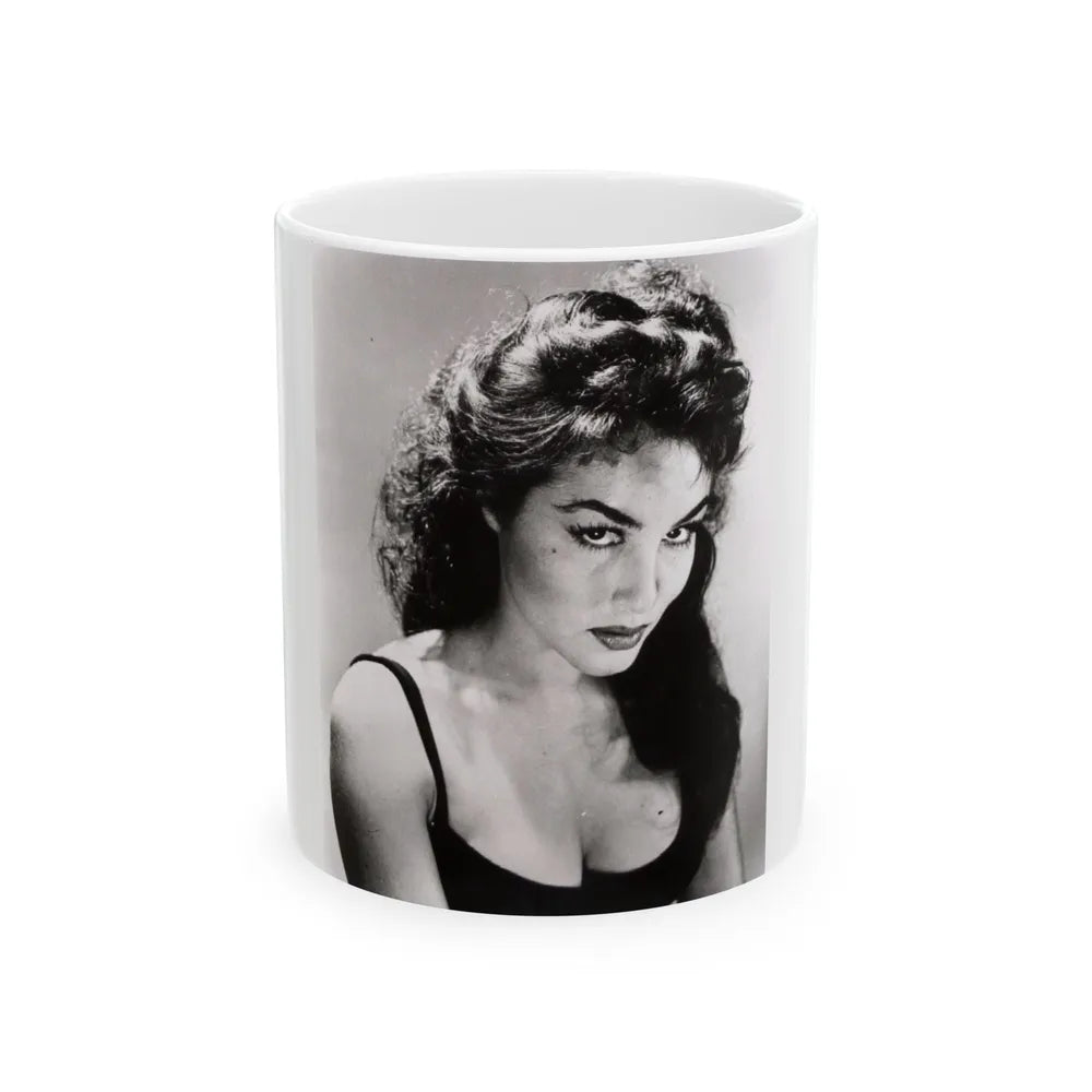 Julie Newmar #39 (Vintage Female Icon) White Coffee Mug-11oz-Go Mug Yourself