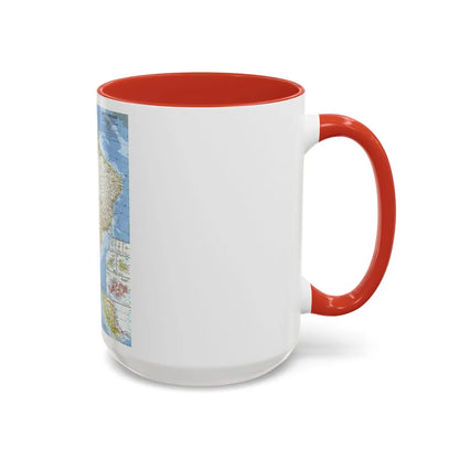 South America (1960) (Map) Accent Coffee Mug-Go Mug Yourself