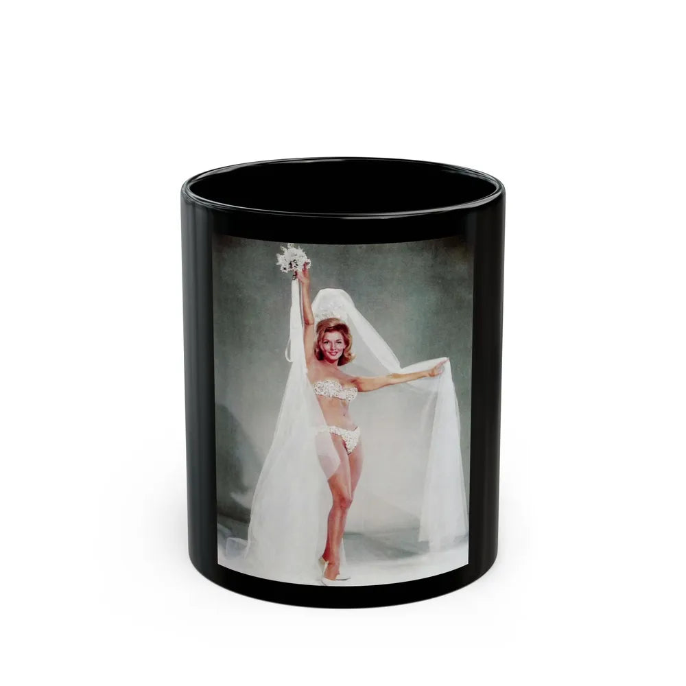 Nancy Kovack #22 (Vintage Female Icon) Black Coffee Mug-11oz-Go Mug Yourself