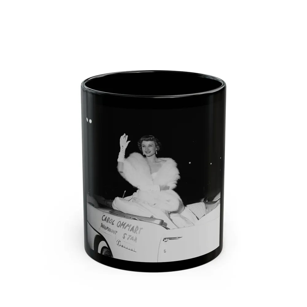 Carol Ohmart #44 (Vintage Female Icon) Black Coffee Mug-11oz-Go Mug Yourself