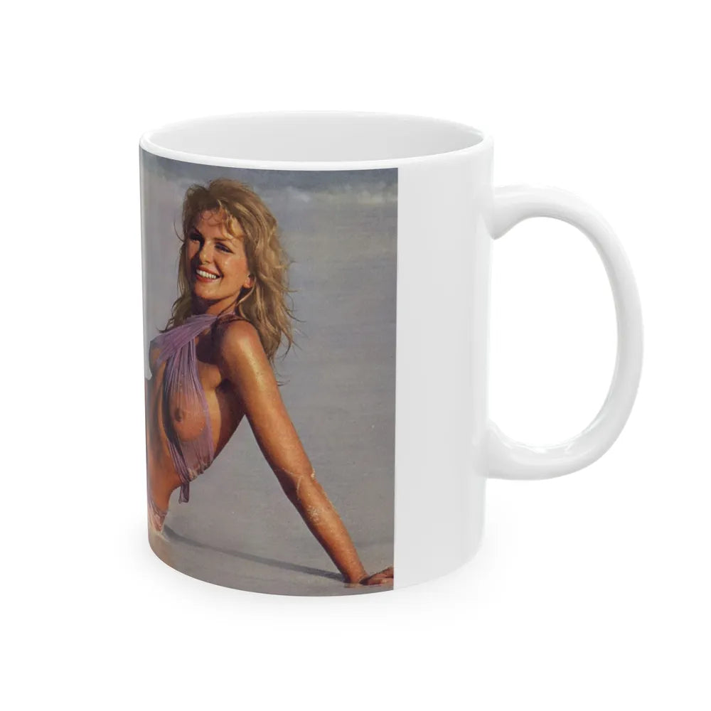 Julie Ege #94 - See through wet top (Vintage Female Icon) White Coffee Mug-Go Mug Yourself