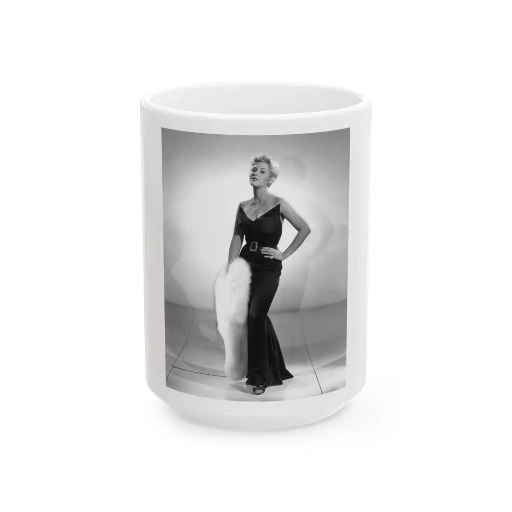 Kim Novak #269 (Vintage Female Icon) White Coffee Mug-15oz-Go Mug Yourself