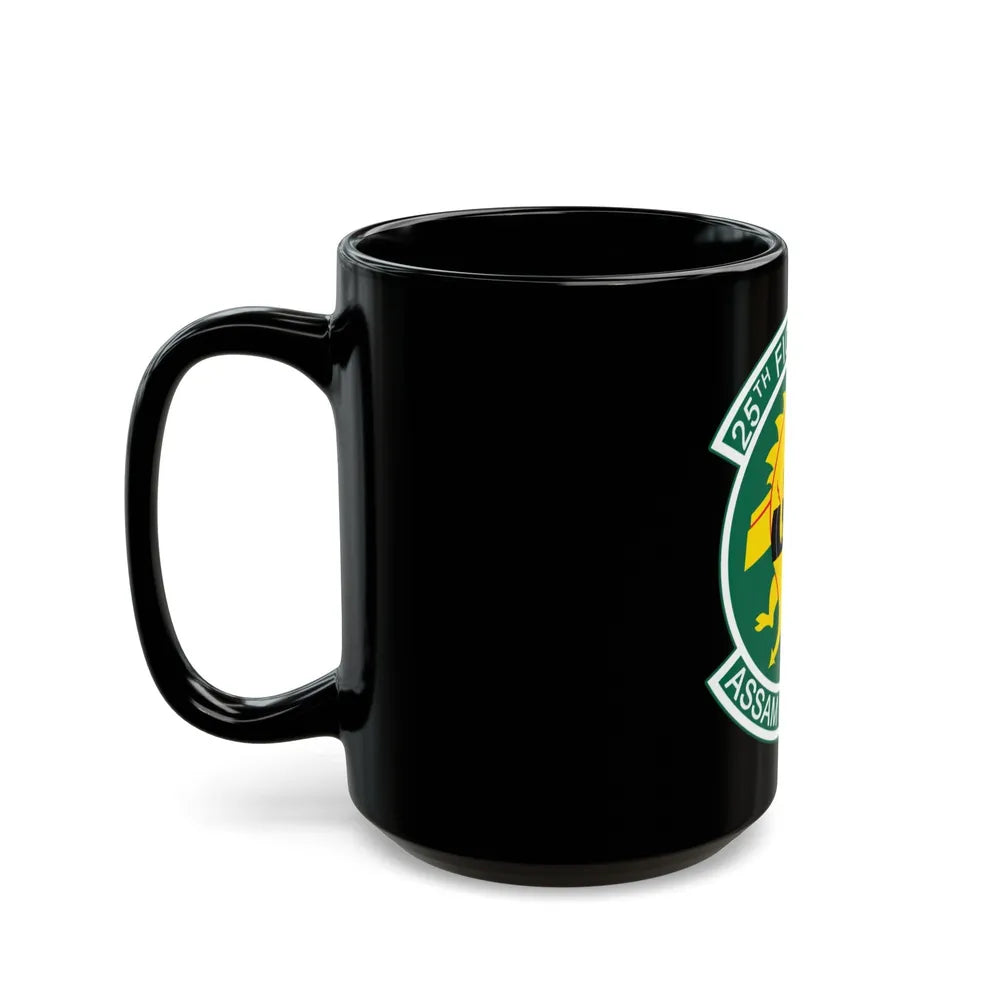 25th Fighters Sq (U.S. Air Force) Black Coffee Mug-Go Mug Yourself