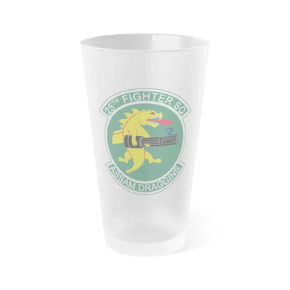 25th Fighters Sq (U.S. Air Force) Frosted Pint Glass 16oz-16oz-Frosted-Go Mug Yourself