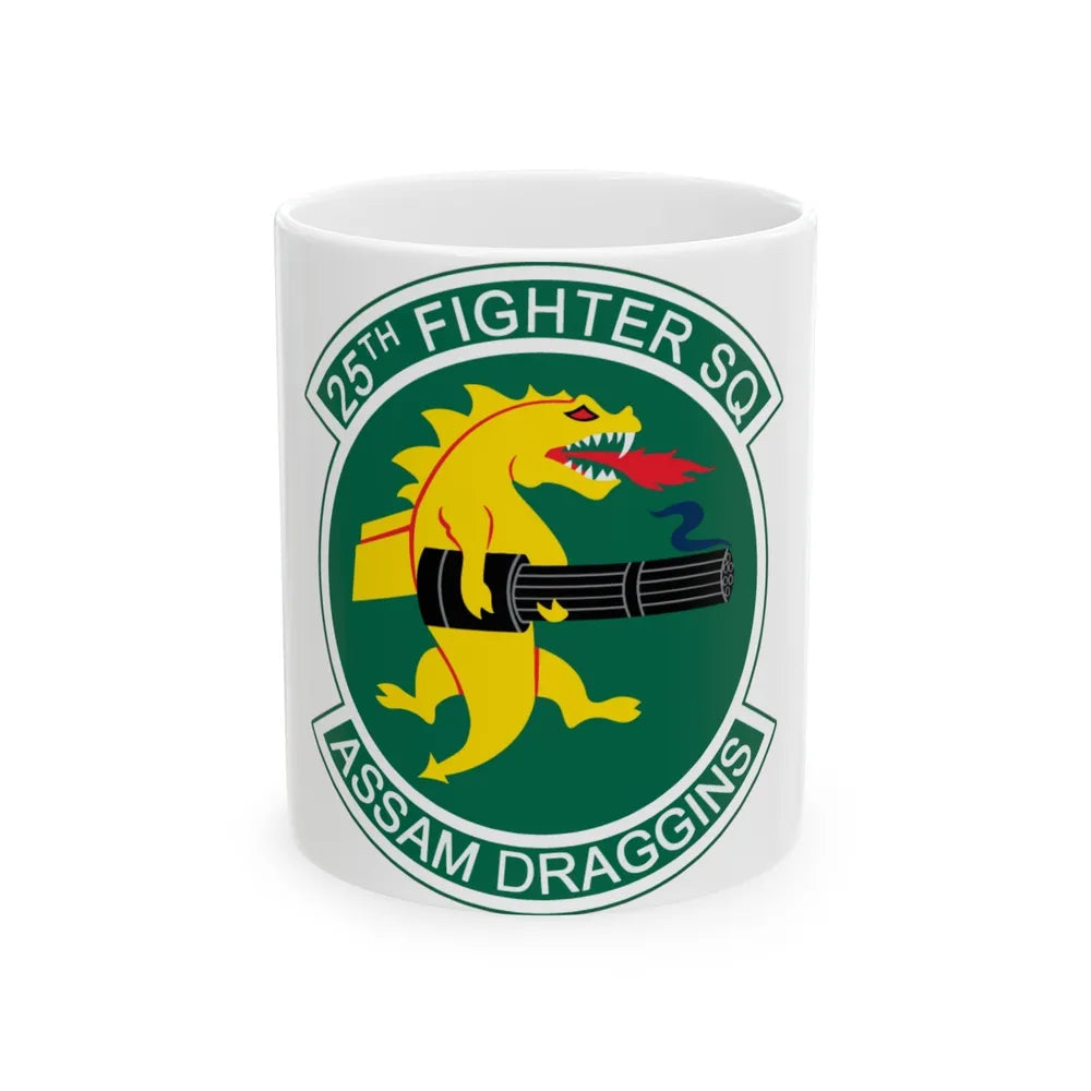 25th Fighters Sq (U.S. Air Force) White Coffee Mug-11oz-Go Mug Yourself