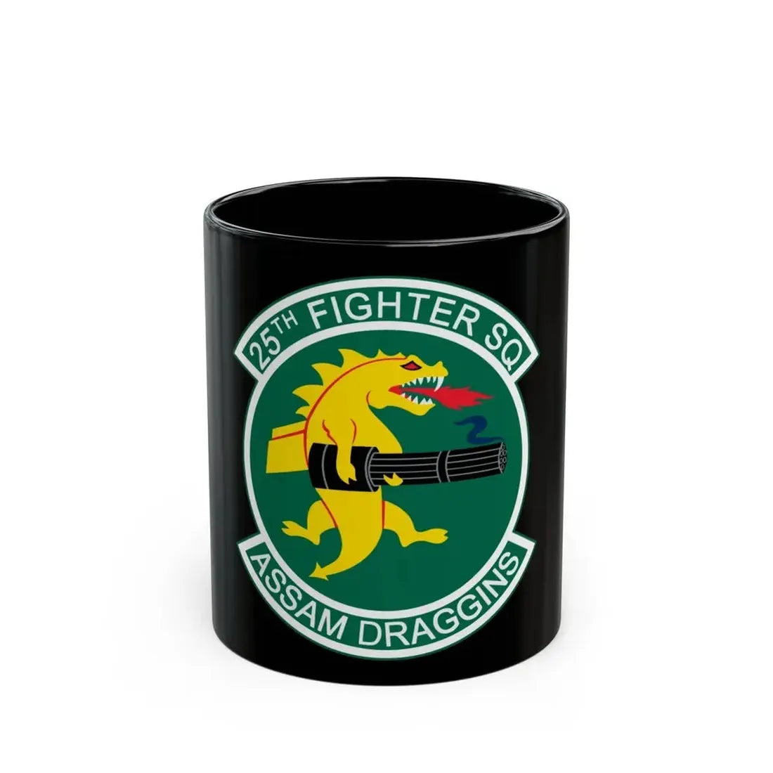 25th Fighters Sq (U.S. Air Force) Black Coffee Mug 11oz - Go Mug Yourself