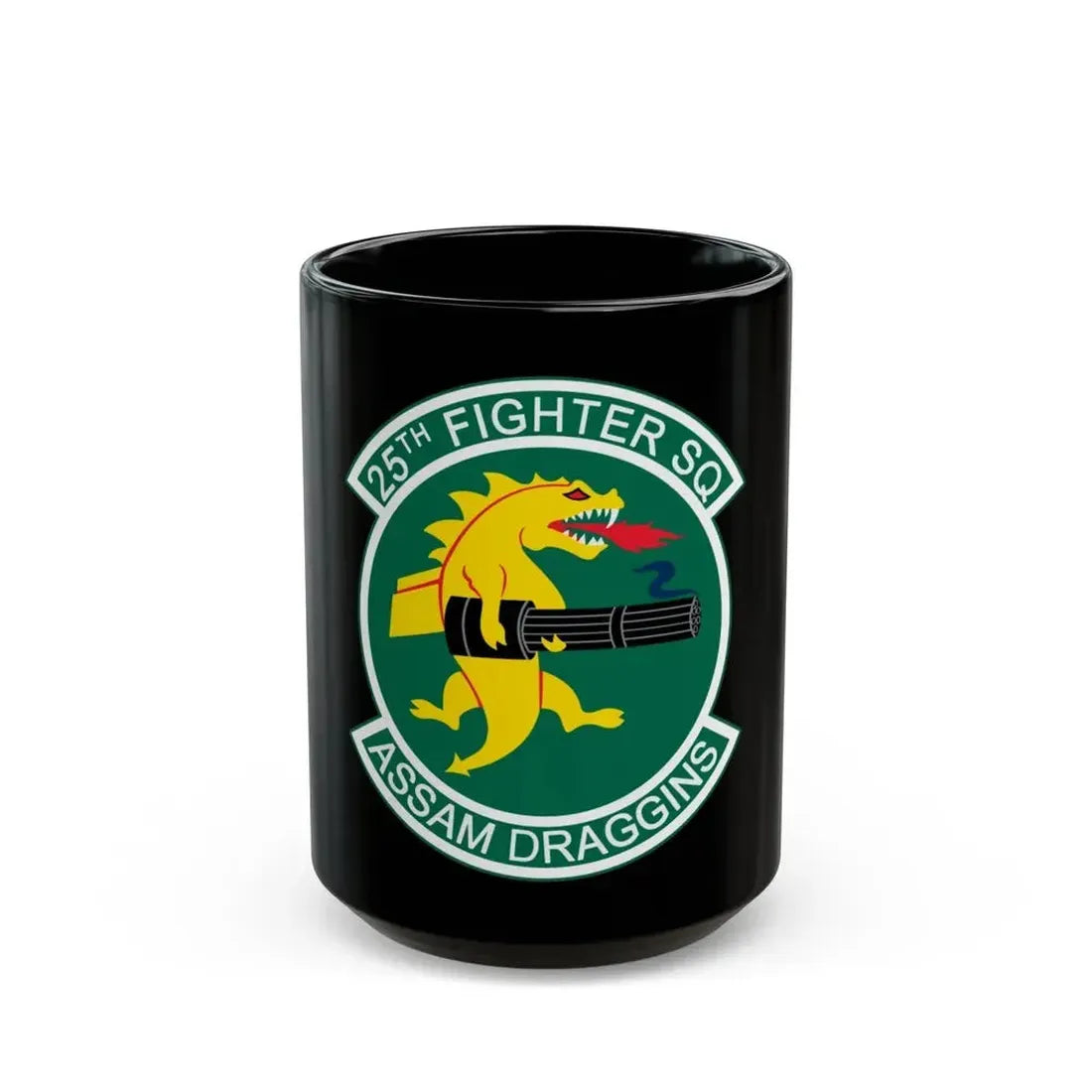 25th Fighters Sq (U.S. Air Force) Black Coffee Mug 15oz - Go Mug Yourself