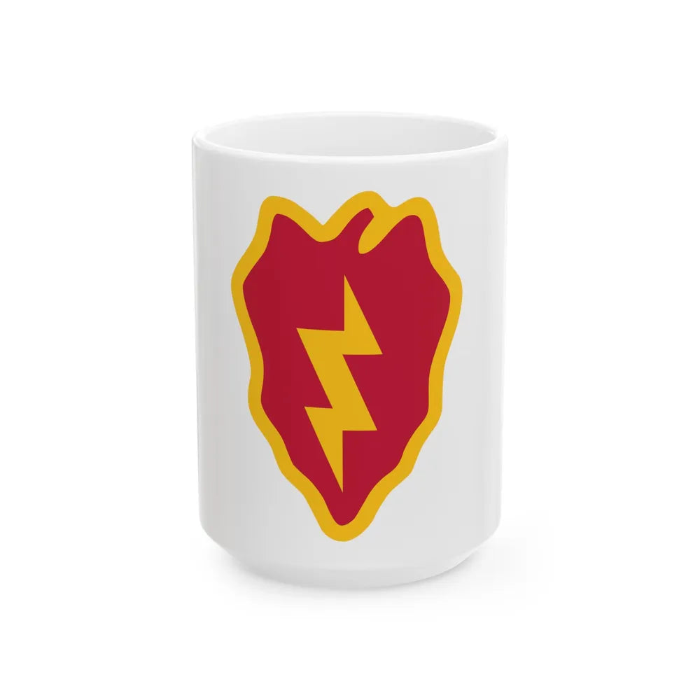 25th Infantry Division shoulder sleeve insignia (U.S. Army) White Coffee Mug-15oz-Go Mug Yourself