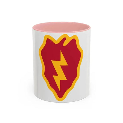 25th Infantry Division shoulder sleeve insignia (U.S. Army) Accent Coffee Mug 11oz Pink - Go Mug Yourself