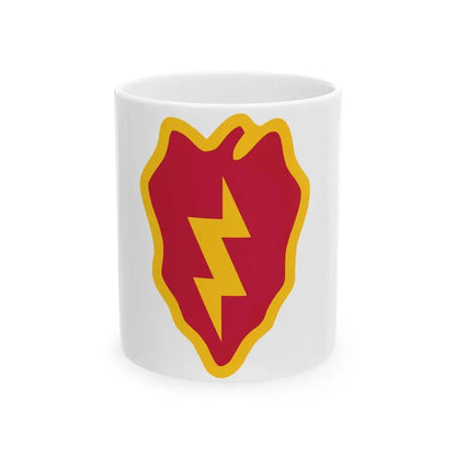 25th Infantry Division shoulder sleeve insignia (U.S. Army) White Coffee Mug 11oz - Go Mug Yourself