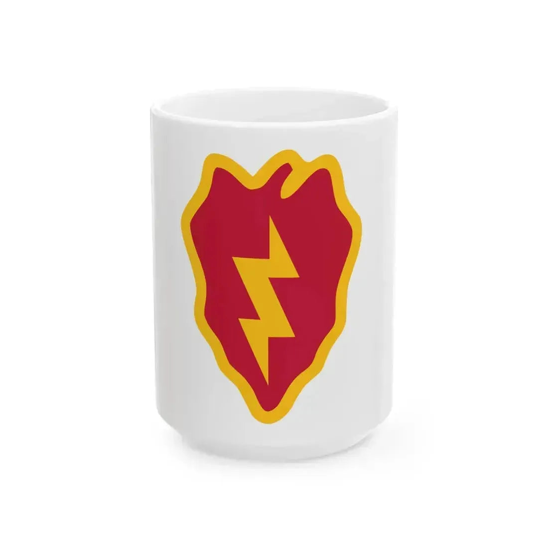 25th Infantry Division shoulder sleeve insignia (U.S. Army) White Coffee Mug - Go Mug Yourself