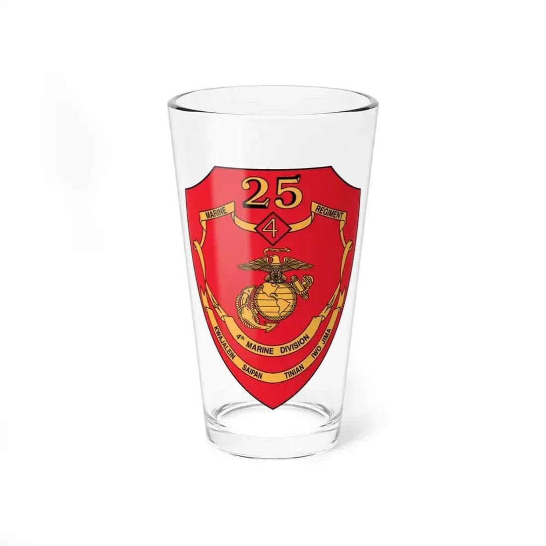 25th Marines Regiment (USMC) Pint Glass 16oz 16oz - Go Mug Yourself