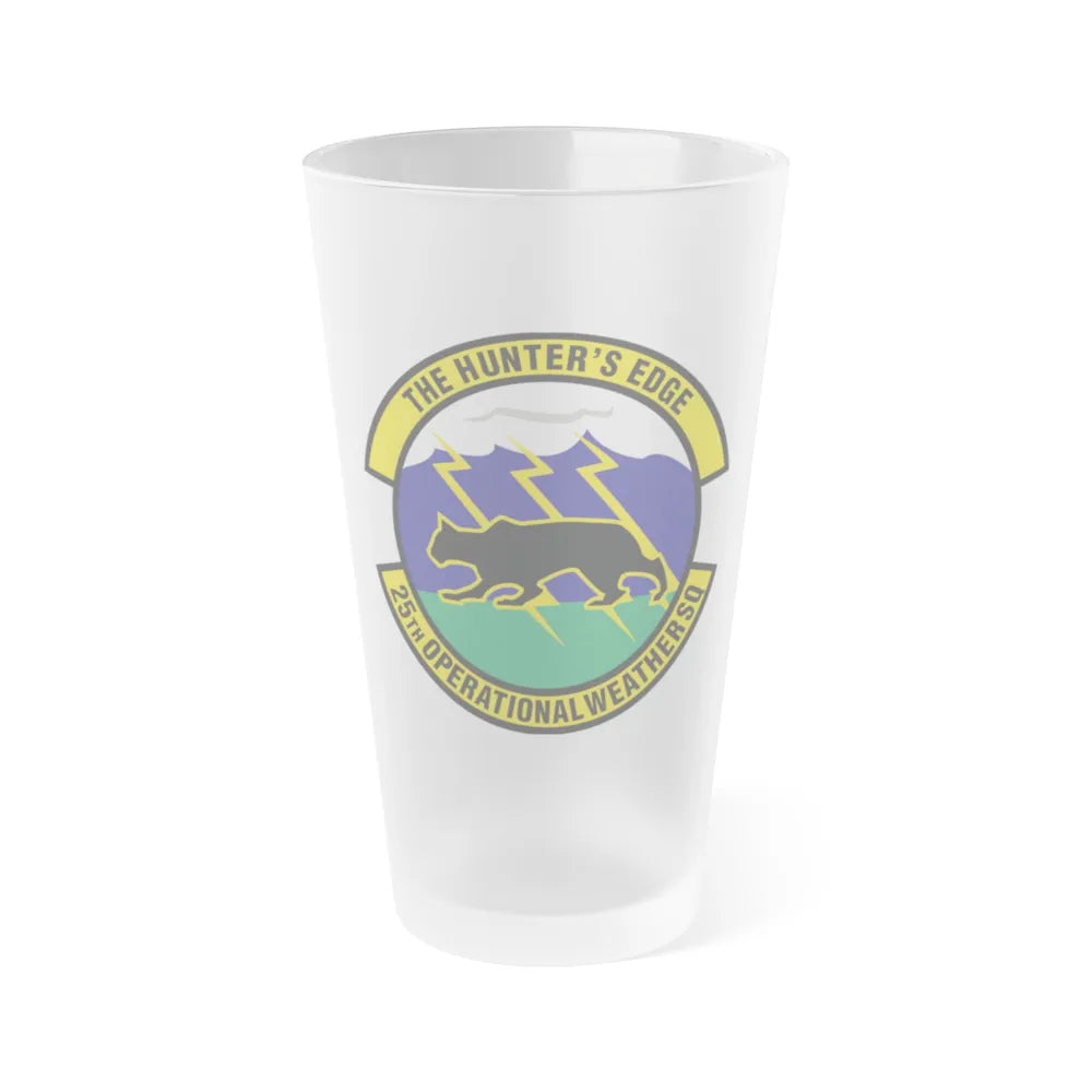 25th Operational Weather Squadron (U.S. Air Force) Frosted Pint Glass 16oz-16oz-Frosted-Go Mug Yourself