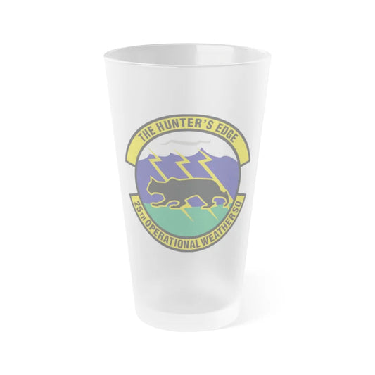 25th Operational Weather Squadron (U.S. Air Force) Frosted Pint Glass 16oz-16oz-Frosted-Go Mug Yourself