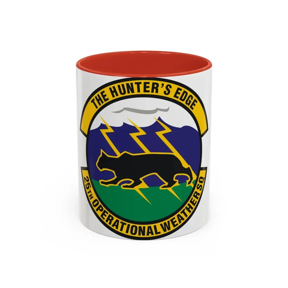 25th Operational Weather Squadron (U.S. Air Force) Accent Coffee Mug 11oz Red - Go Mug Yourself