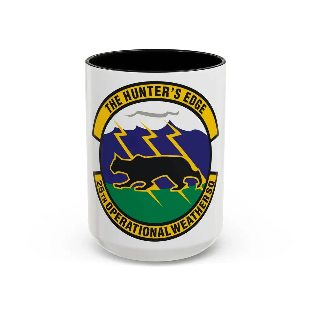25th Operational Weather Squadron (U.S. Air Force) Accent Coffee Mug 15oz Black - Go Mug Yourself
