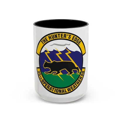 25th Operational Weather Squadron (U.S. Air Force) Accent Coffee Mug 15oz Black - Go Mug Yourself