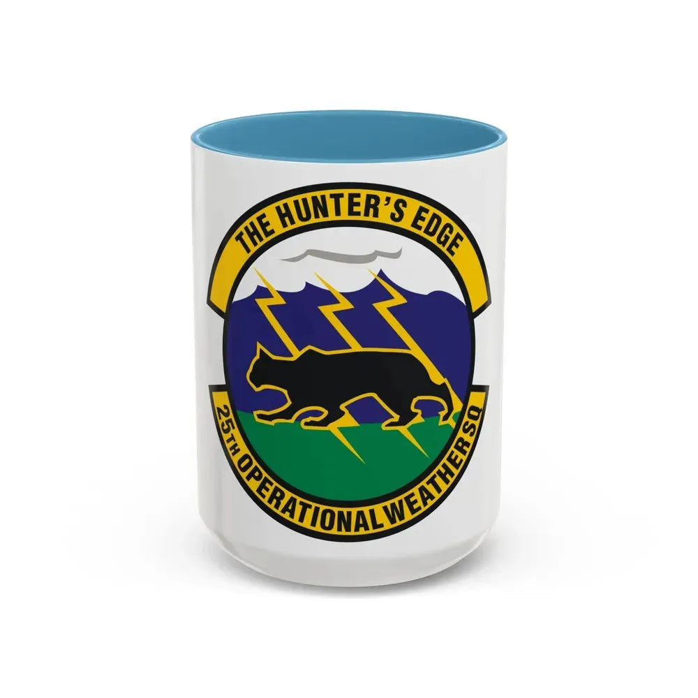 25th Operational Weather Squadron (U.S. Air Force) Accent Coffee Mug 15oz Light Blue - Go Mug Yourself