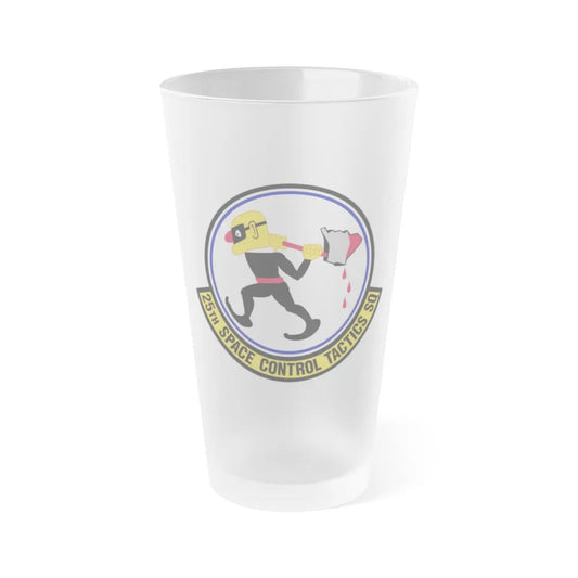 25th Space Control Tactics Squadron (U.S. Air Force) Frosted Pint Glass 16oz-16oz-Frosted-Go Mug Yourself