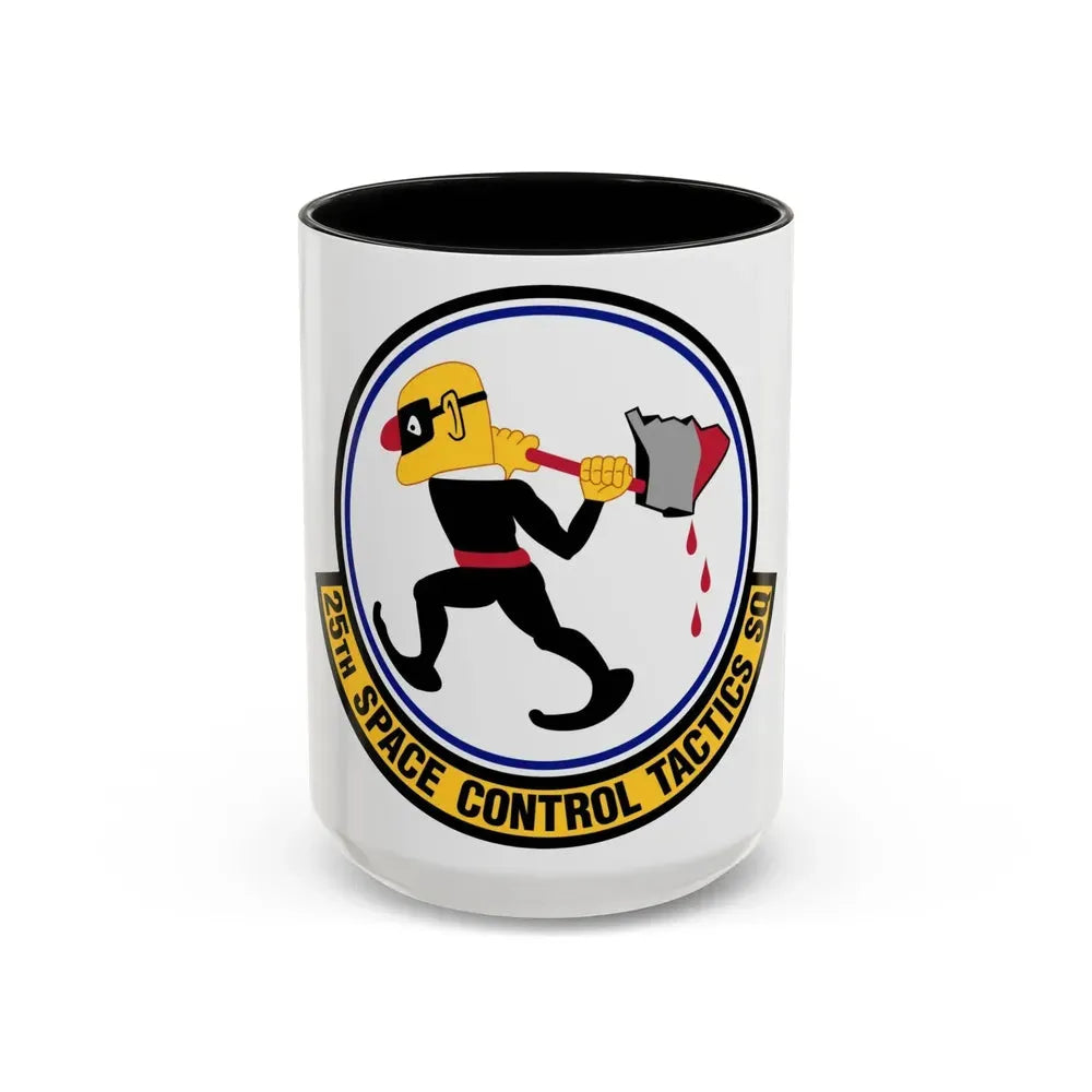 25th Space Control Tactics Squadron (U.S. Air Force) Accent Coffee Mug 15oz Black - Go Mug Yourself