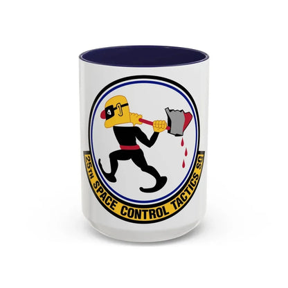 25th Space Control Tactics Squadron (U.S. Air Force) Accent Coffee Mug 15oz Navy - Go Mug Yourself
