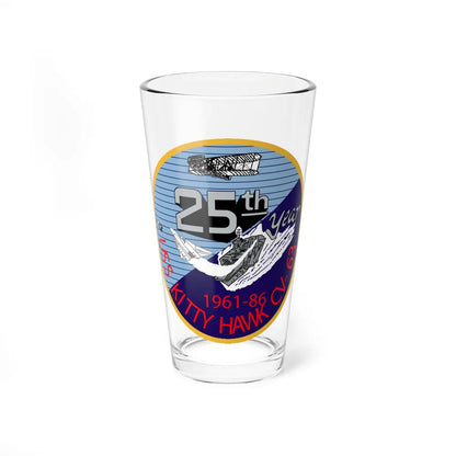 25th year USS Kitty Hawk CV 63 (U.S. Navy) Pint Glass 16oz-16oz-Go Mug Yourself