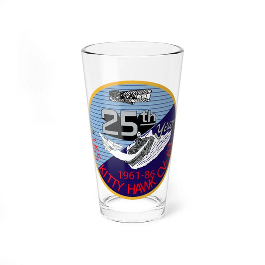 25th year USS Kitty Hawk CV 63 (U.S. Navy) Pint Glass 16oz-16oz-Go Mug Yourself