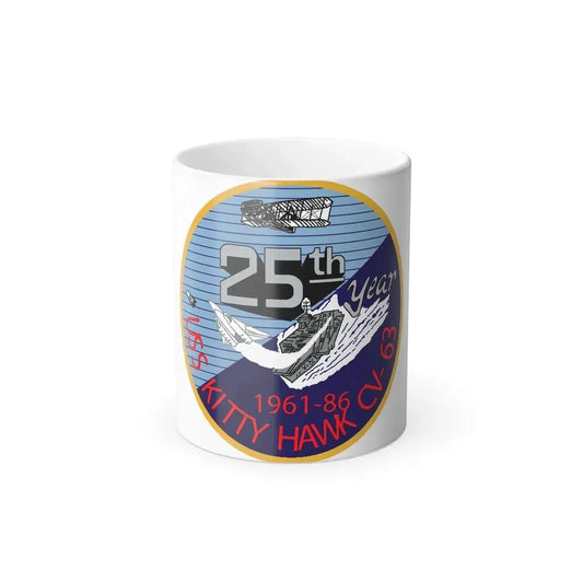 25th year USS Kitty Hawk CV 63 (U.S. Navy) Color Changing Mug 11oz Default Title 11oz - Go Mug Yourself