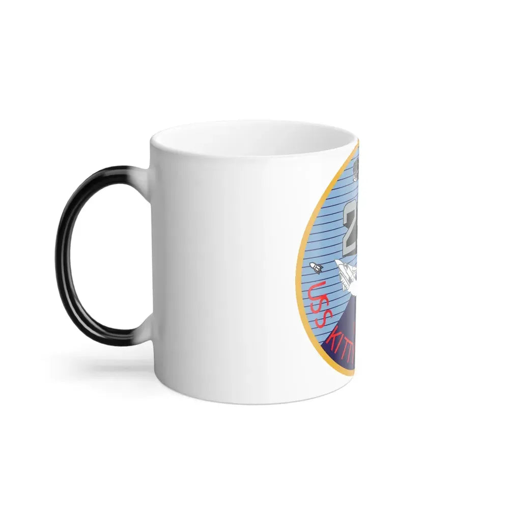 25th year USS Kitty Hawk CV 63 (U.S. Navy) Color Changing Mug 11oz - Go Mug Yourself