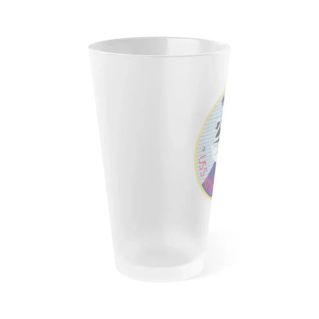 25th year USS Kitty Hawk CV 63 (U.S. Navy) Frosted Pint Glass 16oz - Go Mug Yourself