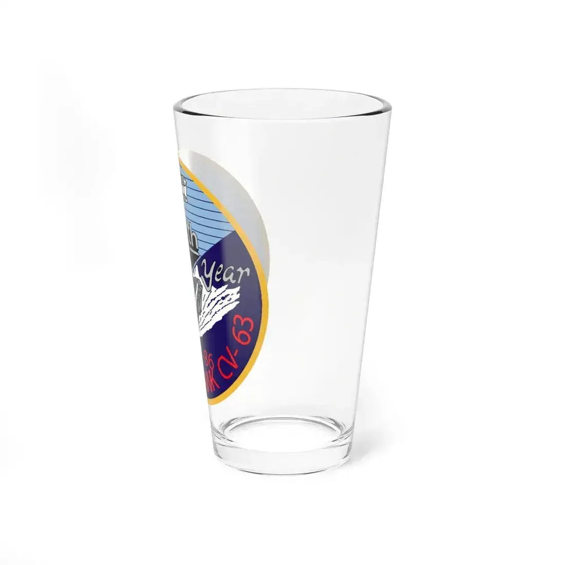 25th year USS Kitty Hawk CV 63 (U.S. Navy) Pint Glass 16oz - Go Mug Yourself