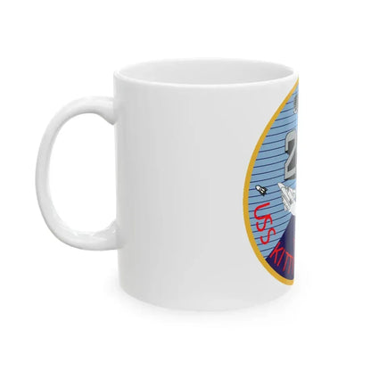 25th year USS Kitty Hawk CV 63 (U.S. Navy) White Coffee Mug - Go Mug Yourself