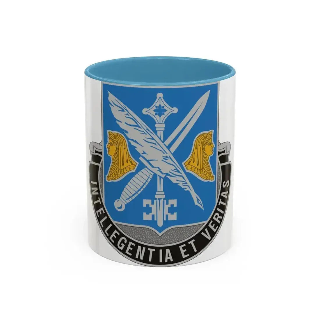 260 Military Intelligence Battalion (U.S. Army) Accent Coffee Mug 11oz Light Blue - Go Mug Yourself