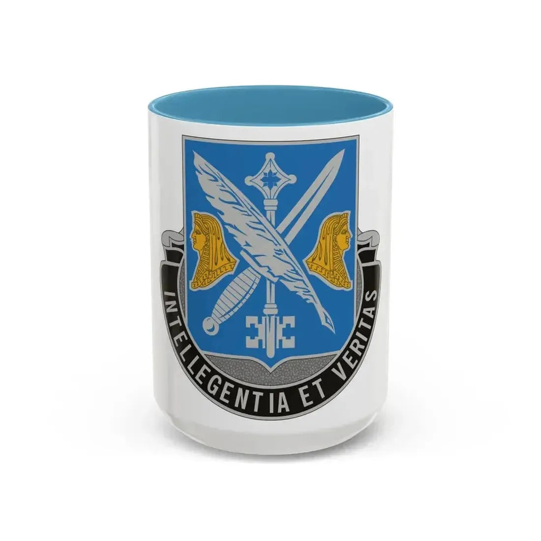 260 Military Intelligence Battalion (U.S. Army) Accent Coffee Mug 15oz Light Blue - Go Mug Yourself