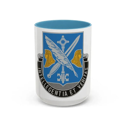260 Military Intelligence Battalion (U.S. Army) Accent Coffee Mug 15oz Light Blue - Go Mug Yourself