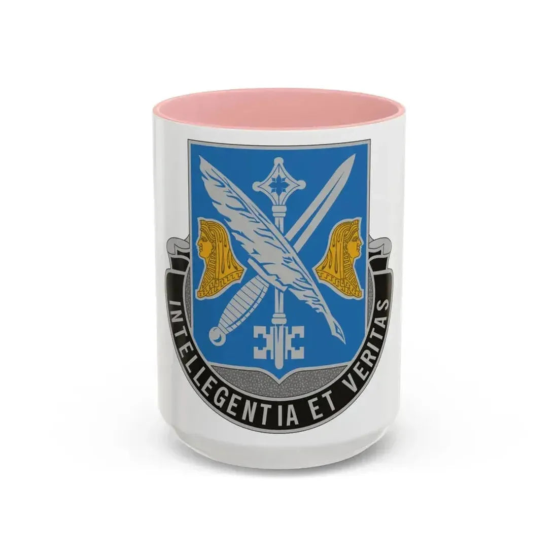 260 Military Intelligence Battalion (U.S. Army) Accent Coffee Mug 15oz Pink - Go Mug Yourself