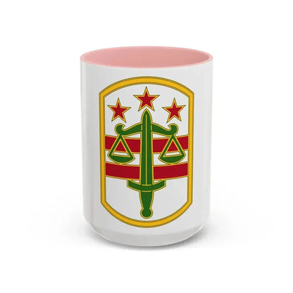 260 Military Police Command 3 (U.S. Army) Accent Coffee Mug 15oz Pink - Go Mug Yourself