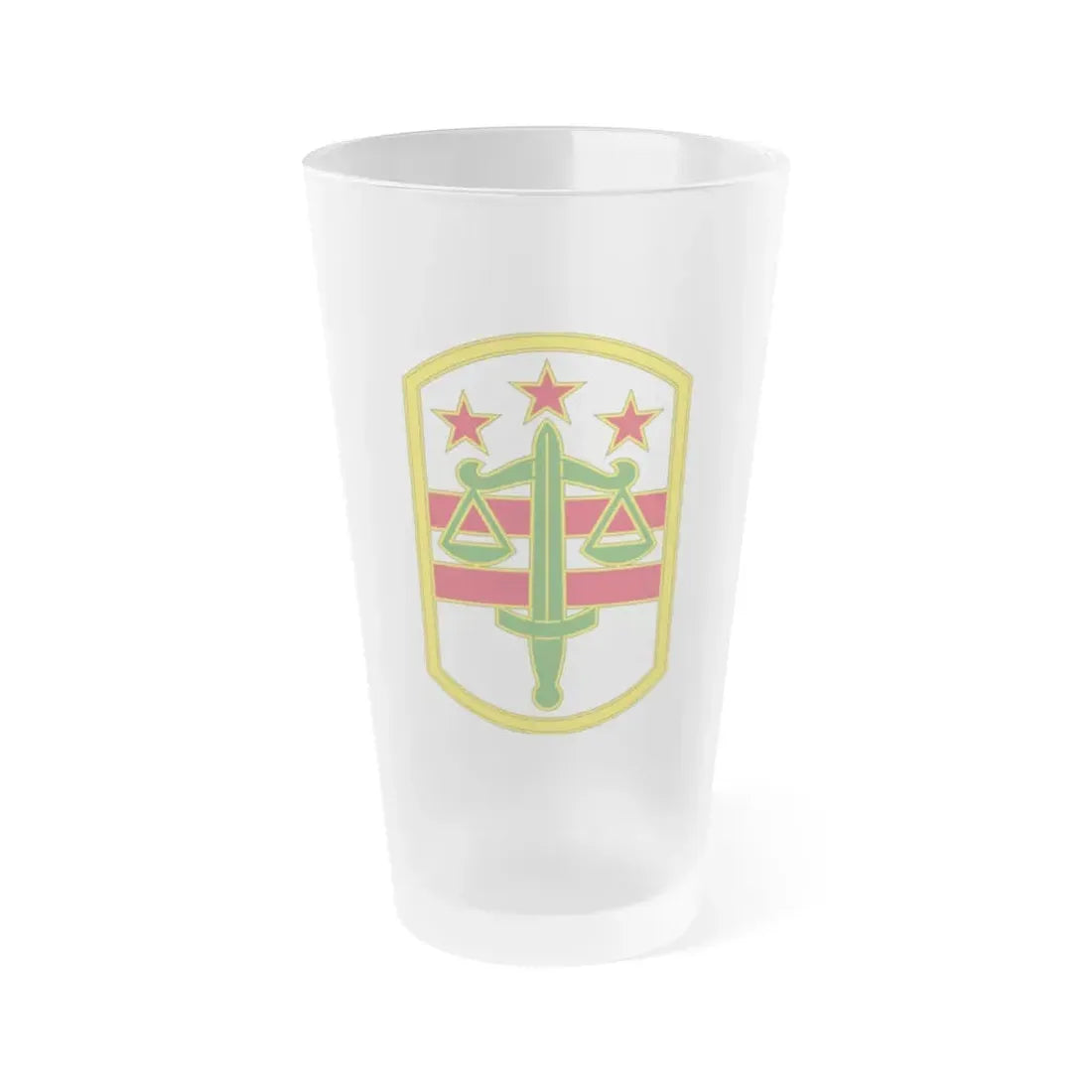 260 Military Police Command 3 (U.S. Army) Frosted Pint Glass 16oz Default Title - Go Mug Yourself