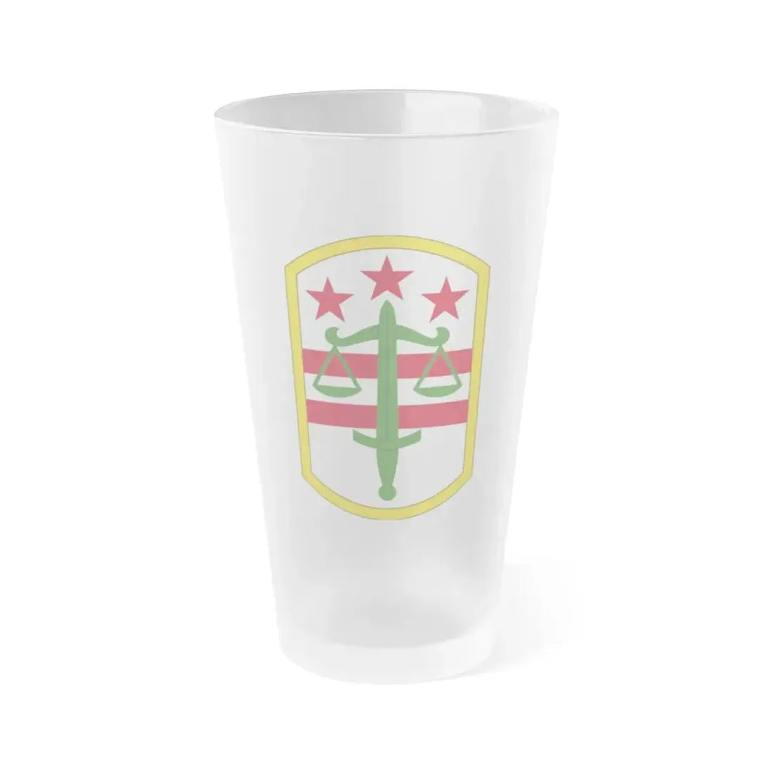 260 Military Police Command (U.S. Army) Frosted Pint Glass 16oz Default Title - Go Mug Yourself
