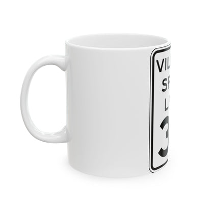 NYSDOT NYR2-5 (New York) (Road Sign) White Coffee Mug