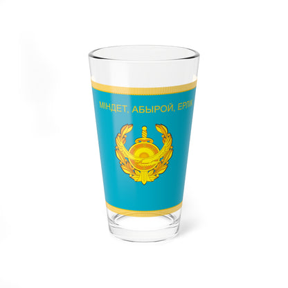 War Flag of the Ministry of Internal Affairs Kazakhstan reverse (Kazakhstan) Pint Glass 16oz