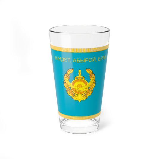 War Flag of the Ministry of Internal Affairs Kazakhstan reverse (Kazakhstan) Pint Glass 16oz