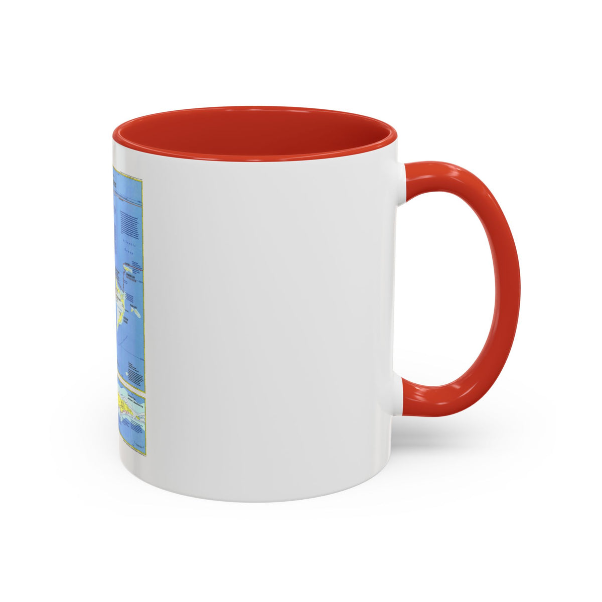Americas - Threading the Island (1986) (Map) Accent Coffee Mug