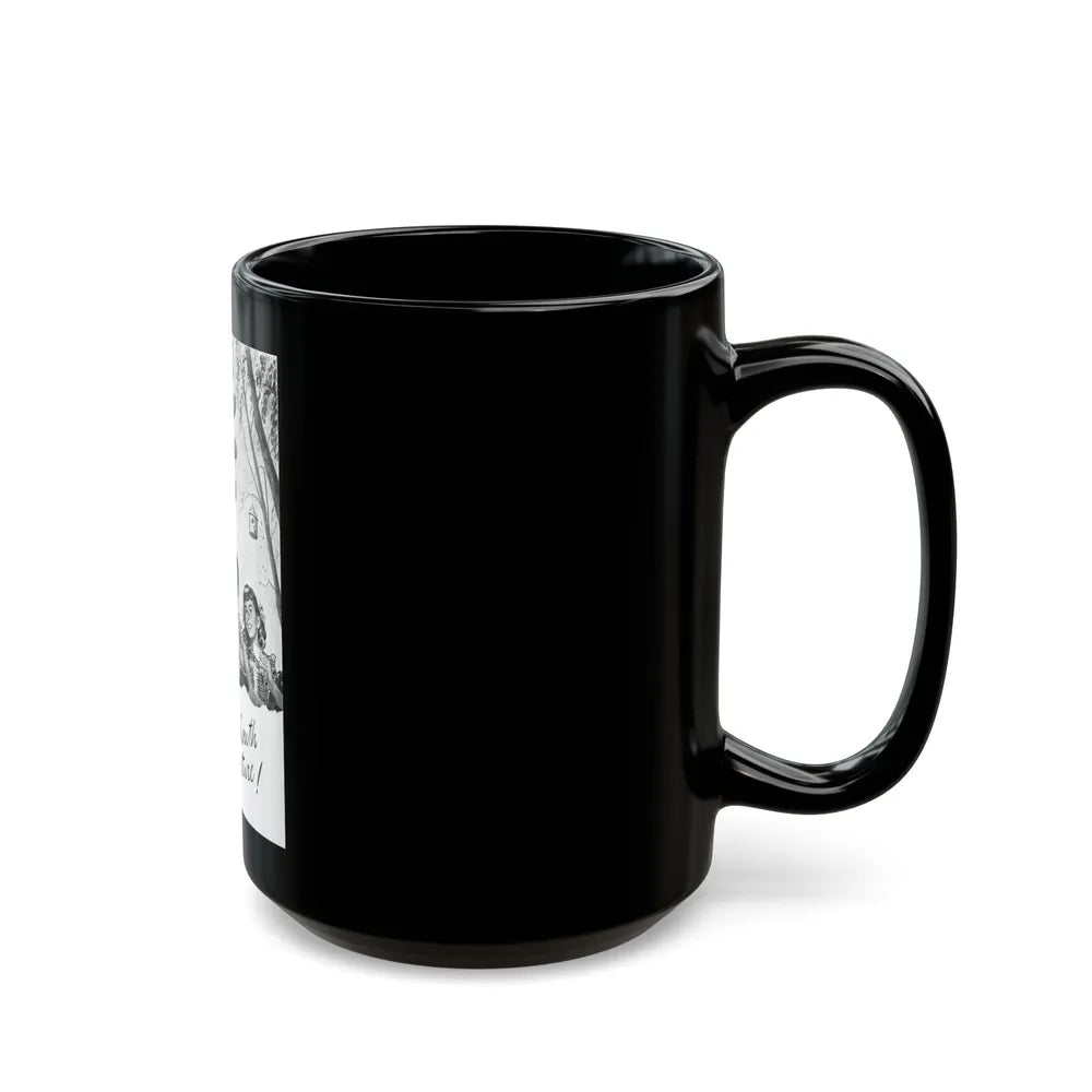 Hand to Mouth Adventure, 1946 - Black Coffee Mug-Go Mug Yourself