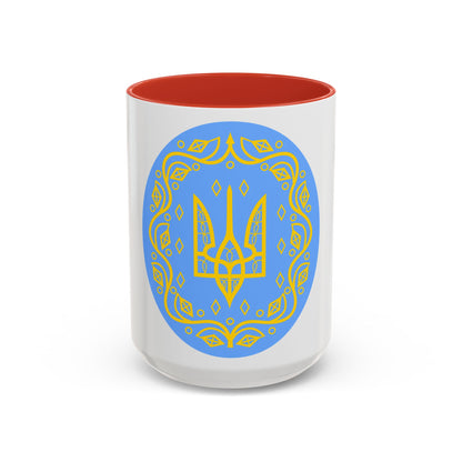Coat of arms of Ukrainian People's Republic 2 - Accent Coffee Mug