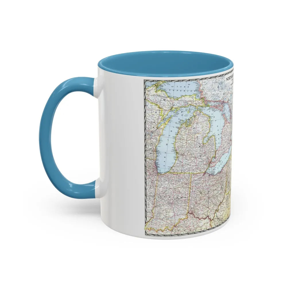 USA - Northeastern (1945) (Map) Accent Coffee Mug-Go Mug Yourself