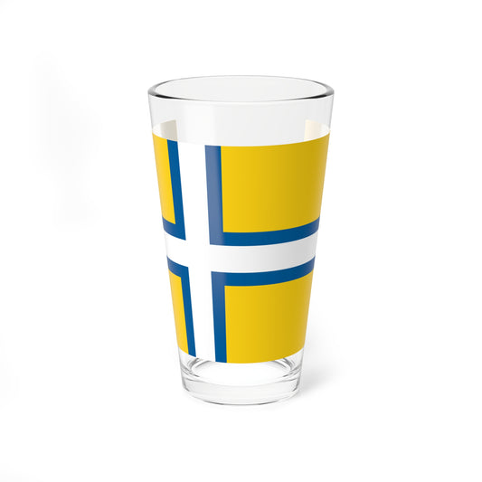 Flag of West Sweden (Sweden) Pint Glass 16oz