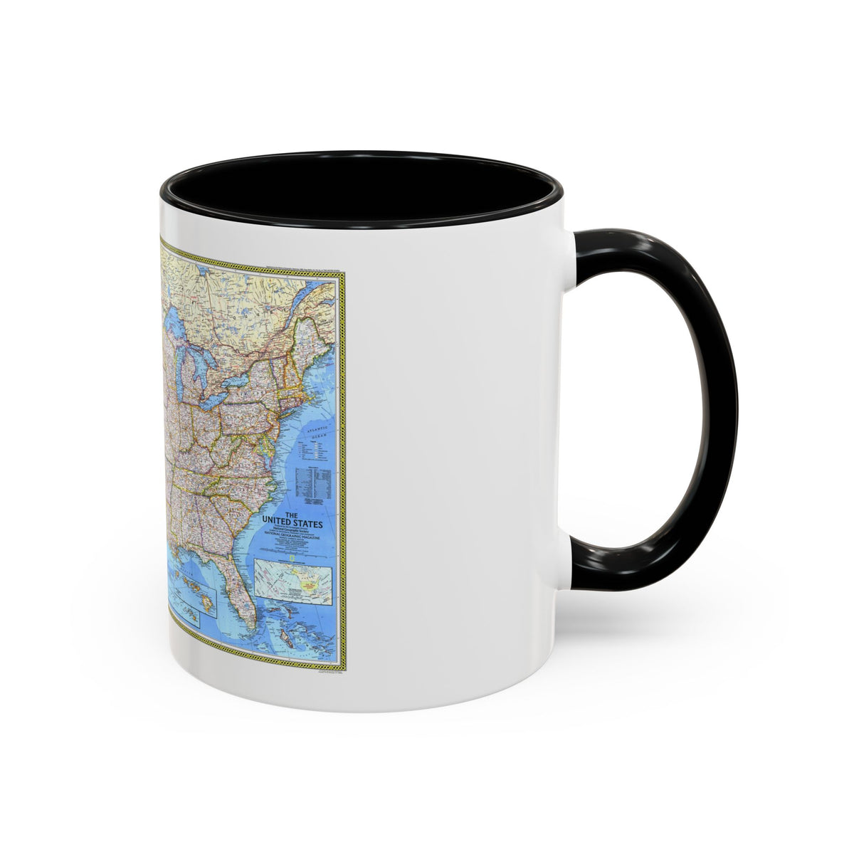 USA - The United States (1987) (Map) Accent Coffee Mug