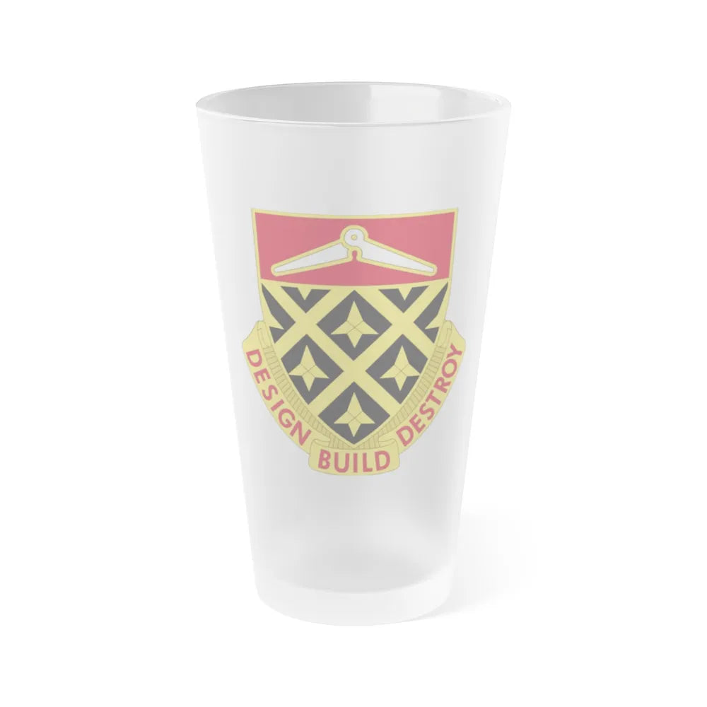 261 Engineer Battalion (U.S. Army) Frosted Pint Glass 16oz-Go Mug Yourself