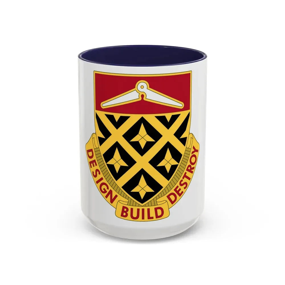 261 Engineer Battalion (U.S. Army) Accent Coffee Mug 15oz Navy - Go Mug Yourself